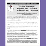 Grades, Transcripts, Diplomas, and Graduation for Students with Disabilities