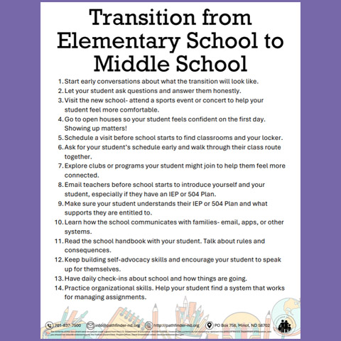 Transition from Elementary School to Middle School