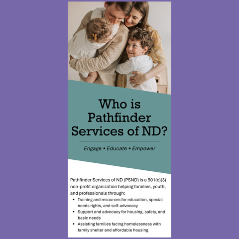 Who is Pathfinder Services of ND? (Rack Card)